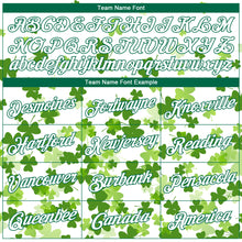 Load image into Gallery viewer, Custom White Kelly Green 3D Pattern Design St. Patrick's Day Authentic Basketball Jersey