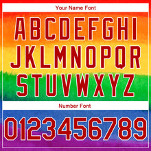 Load image into Gallery viewer, Custom Red White 3D Pattern Design Rainbow For Pride Month Love Is Love LGBT Authentic Basketball Jersey