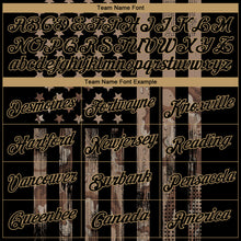 Load image into Gallery viewer, Custom Camo Black-Old Gold 3D American Flag Fashion Authentic Salute To Service Basketball Jersey