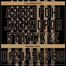 Load image into Gallery viewer, Custom Camo Black-Old Gold 3D American Flag Fashion Authentic Salute To Service Basketball Jersey