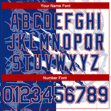 Load image into Gallery viewer, Custom Graffiti Pattern Royal-Red 3D Scratch Authentic Basketball Jersey