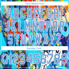 Load image into Gallery viewer, Custom Graffiti Pattern Light Blue-White 3D Grunge Art Authentic Basketball Jersey