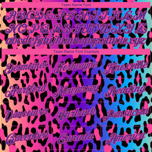 Load image into Gallery viewer, Custom Purple Pink-Black 3D Pattern Design Leopard Print Authentic Basketball Jersey