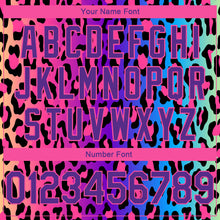 Load image into Gallery viewer, Custom Purple Pink-Black 3D Pattern Design Leopard Print Authentic Basketball Jersey