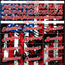 Load image into Gallery viewer, Custom Black Royal-Red 3D Eagle American Flag Authentic Basketball Jersey