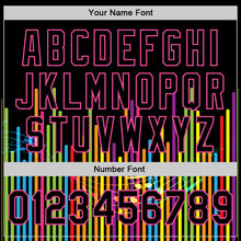 Load image into Gallery viewer, Custom Black Pink 3D Pattern Design Music Festival Abstract Music Soundwave Authentic Baseball Jersey