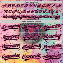 Load image into Gallery viewer, Custom Pink Black 3D Pattern Design Music Festival Watercolor Colored Musical Notes Authentic Baseball Jersey