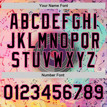 Load image into Gallery viewer, Custom Pink Black 3D Pattern Design Music Festival Watercolor Colored Musical Notes Authentic Baseball Jersey