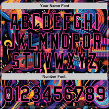 Load image into Gallery viewer, Custom Black Pink 3D Pattern Design Music Festival Musical Instruments Authentic Baseball Jersey