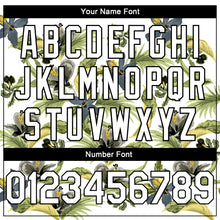 Load image into Gallery viewer, Custom White Black 3D Pattern Tropical Hawaii Plant And Flower Authentic Basketball Jersey