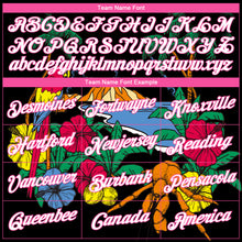 Load image into Gallery viewer, Custom Black White Pink-Light Blue 3D Pattern Tropical Beach Hawaii Palm Trees Authentic Basketball Jersey