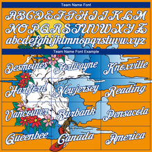 Load image into Gallery viewer, Custom Bay Orange White-Royal 3D Pattern Tropical Beach Hawaii Palm Trees Authentic Basketball Jersey