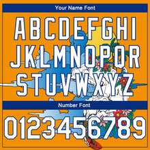 Load image into Gallery viewer, Custom Bay Orange White-Royal 3D Pattern Tropical Beach Hawaii Palm Trees Authentic Basketball Jersey