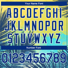 Load image into Gallery viewer, Custom Yellow Royal-White 3D Pattern Tropical Hawaii Leaves Authentic Basketball Jersey