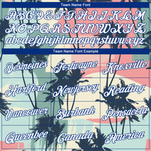 Load image into Gallery viewer, Custom Cream Royal-White 3D Pattern Tropical Hawaii Trees Authentic Basketball Jersey