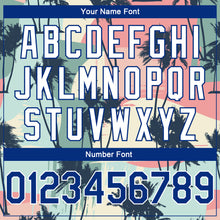 Load image into Gallery viewer, Custom Cream Royal-White 3D Pattern Tropical Hawaii Trees Authentic Basketball Jersey