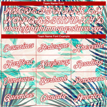 Load image into Gallery viewer, Custom White Red 3D Pattern Tropical Hawaii Leaves And Flamingo Authentic Basketball Jersey