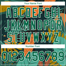 Load image into Gallery viewer, Custom Black Kelly Green-White 3D Pattern Tropical Hawaii Leaves Authentic Basketball Jersey