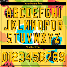 Load image into Gallery viewer, Custom Gold Black 3D Pattern Summer Hawaii Beach Holiday Authentic Basketball Jersey