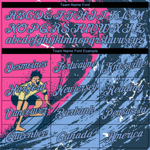 Load image into Gallery viewer, Custom Pink Light Blue-Black 3D Pattern Summer Beach Surfing Authentic Basketball Jersey