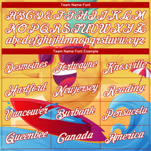 Load image into Gallery viewer, Custom Gold White-Red 3D Pattern Summer Beach Surfing Authentic Basketball Jersey