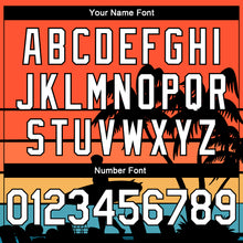 Load image into Gallery viewer, Custom Orange White-Black 3D Pattern Hawaii Beach Palm Trees Authentic Basketball Jersey