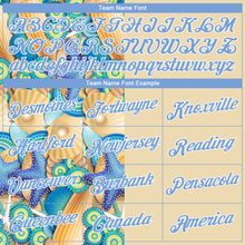 Load image into Gallery viewer, Custom City Cream Light Blue-White 3D Pattern Beach Seashells And Starfishes Authentic Basketball Jersey