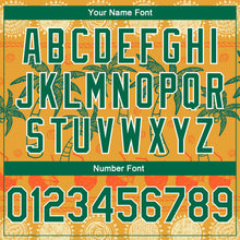 Load image into Gallery viewer, Custom Bay Orange Kelly Green-White 3D Pattern Hawaii Beach Palm Trees Authentic Basketball Jersey