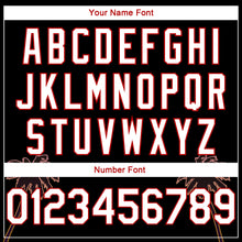 Load image into Gallery viewer, Custom Black White-Red 3D Pattern Hawaii Palm Trees Authentic Basketball Jersey