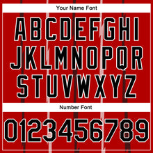 Load image into Gallery viewer, Custom Red Black-White Lines Authentic City Edition Basketball Jersey
