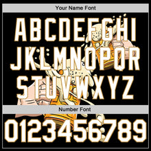 Load image into Gallery viewer, Custom Black White-Old Gold 3D Pattern Design Beer Festival Authentic Baseball Jersey