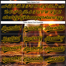 Load image into Gallery viewer, Custom Black Yellow 3D Pattern Design International Beer Day Authentic Baseball Jersey