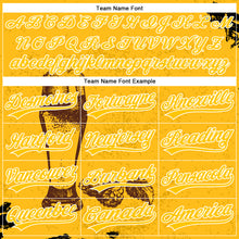 Load image into Gallery viewer, Custom Yellow White 3D Pattern Design Beer Festival Authentic Baseball Jersey