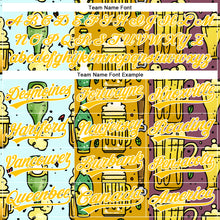 Load image into Gallery viewer, Custom Yellow White 3D Pattern Design Beer Festival Authentic Baseball Jersey