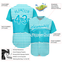 Load image into Gallery viewer, Custom Lakes Blue White 3D Pattern Design Oktoberfest Authentic Baseball Jersey