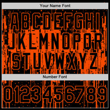 Load image into Gallery viewer, Custom Black Orange 3D Pattern Design Dripping Splatter Art Authentic Baseball Jersey
