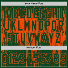 Load image into Gallery viewer, Custom Green Orange 3D Pattern Design Dripping Splatter Art Authentic Baseball Jersey