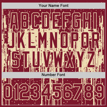 Load image into Gallery viewer, Custom Crimson City Cream 3D Pattern Design Dripping Splatter Art Authentic Baseball Jersey