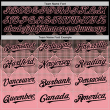 Load image into Gallery viewer, Custom Black Medium Pink 3D Pattern Design Gradient Square Shapes Authentic Baseball Jersey