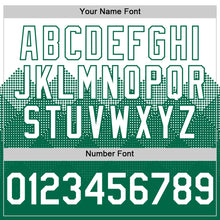 Load image into Gallery viewer, Custom White Kelly Green 3D Pattern Design Gradient Square Shapes Authentic Baseball Jersey