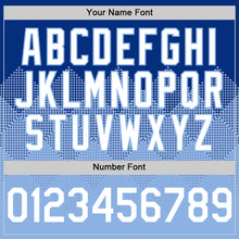 Load image into Gallery viewer, Custom Royal White-Light Blue 3D Pattern Design Gradient Square Shapes Authentic Baseball Jersey