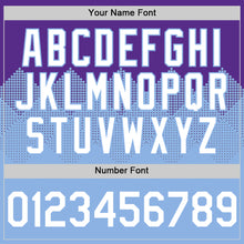 Load image into Gallery viewer, Custom Purple White-Light Blue 3D Pattern Design Gradient Square Shapes Authentic Baseball Jersey