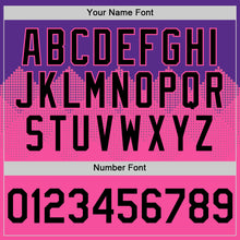 Load image into Gallery viewer, Custom Purple Black-Pink 3D Pattern Design Gradient Square Shapes Authentic Baseball Jersey