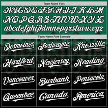 Load image into Gallery viewer, Custom Kelly Green White-Black 3D Pattern Design Gradient Square Shapes Authentic Baseball Jersey