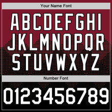 Load image into Gallery viewer, Custom Crimson White-Black 3D Pattern Design Gradient Square Shapes Authentic Baseball Jersey