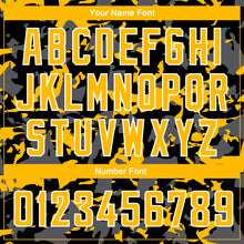 Load image into Gallery viewer, Custom Black Gold-White 3D Pattern Design Abstract Grunge Art Authentic Basketball Jersey