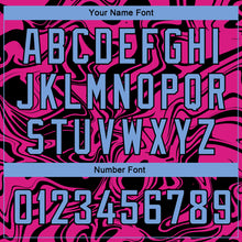 Load image into Gallery viewer, Custom Pink Light Blue-Black 3D Pattern Design Abstract Psychedelic Liquid Wave Authentic Basketball Jersey