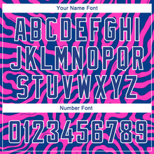 Load image into Gallery viewer, Custom Deep Pink Royal-White 3D Pattern Design Abstract Psychedelic Liquid Wave Authentic Basketball Jersey