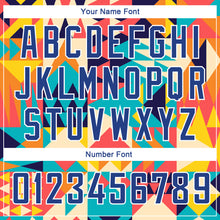 Load image into Gallery viewer, Custom Aqua Royal-White 3D Pattern Design Geometric Shapes Authentic Basketball Jersey