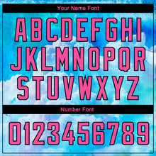 Load image into Gallery viewer, Custom Sky Blue Pink-Black 3D Pattern Design Sky With Clouds Watercolor Style Authentic Basketball Jersey